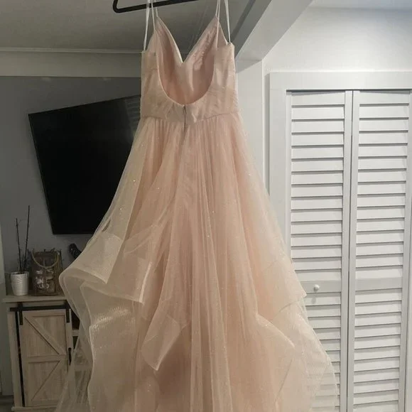 Terani Couture Ruffle Glittery Tulle Ball Gown - Picture 6 of 8